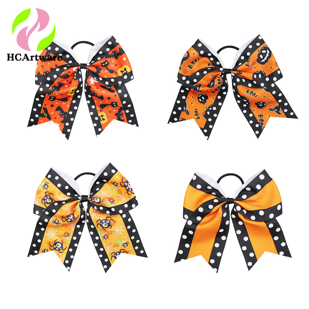 Haochuan 513 European and American Halloween Bow Hairband Pumpkin Skull Cross-border Ghost Festival Party Children's Hairpin