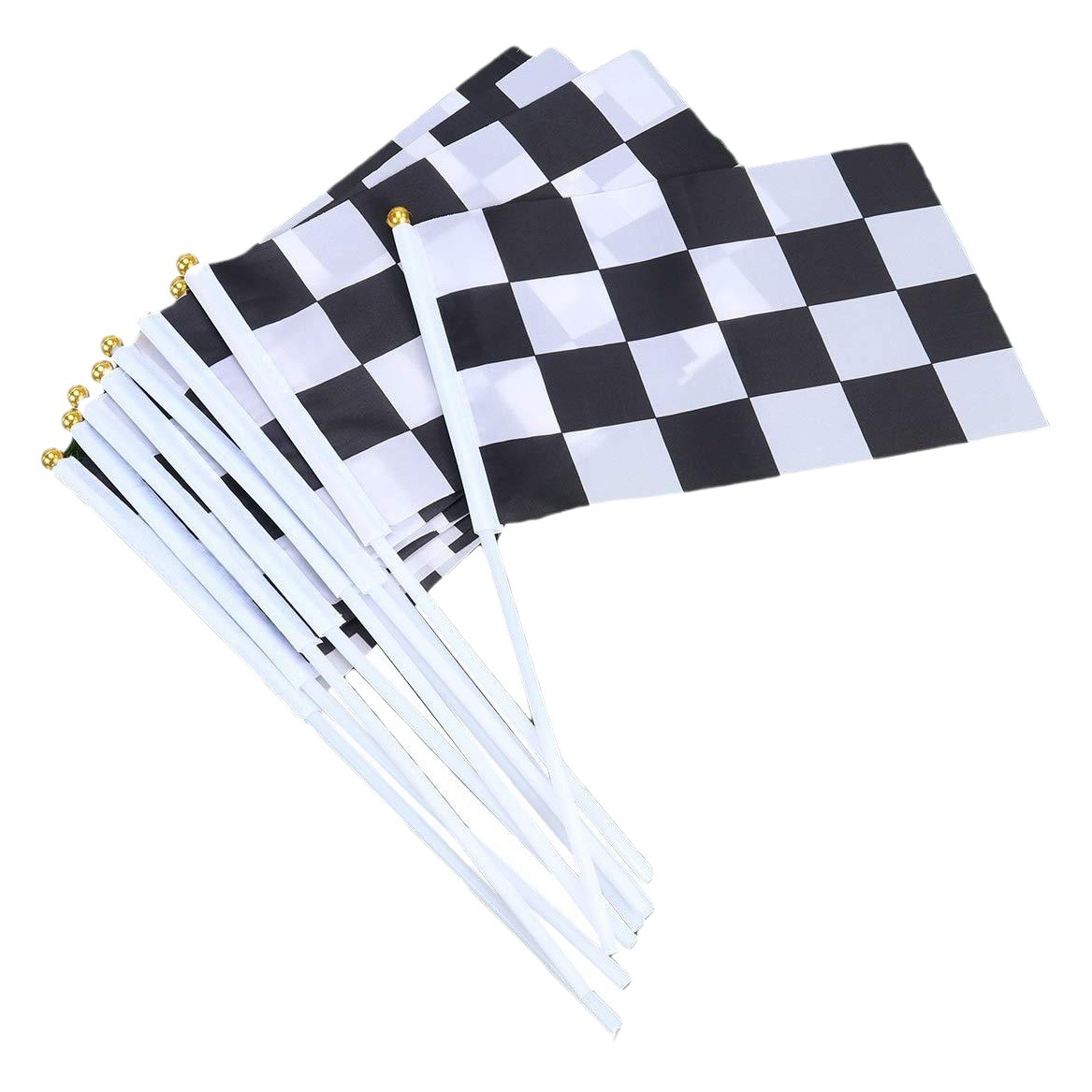 F1 Black and White Grids Racing Hand-Waving Flag, Terminal Flag, Racing Driver Flag, Hairline Flag, No. 8 Racing Hand-Waving Flag in Stock