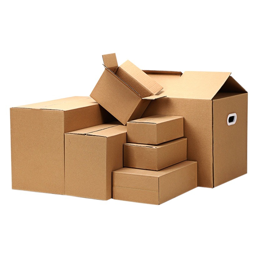 Express carton packaging carton semi-high carton extra hard color box packaging corrugated Rectangular Carton in stock wholesale
