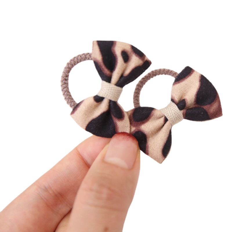 A119 factory wholesale children's cute headdress hair accessories baby mini bow thumb rubber band suit 1 set