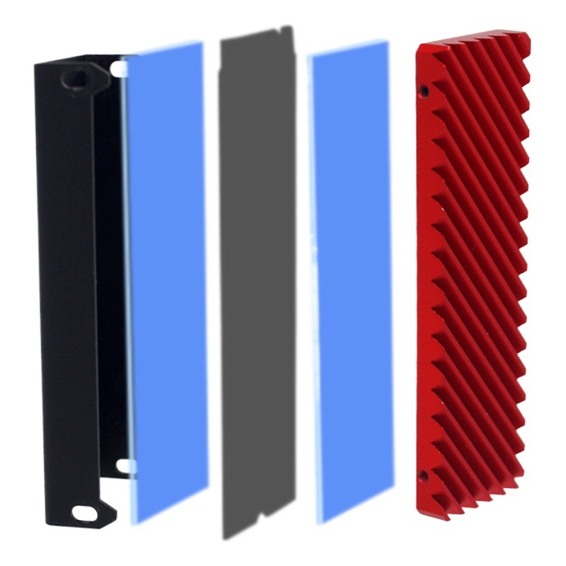 All-aluminum M.2 radiator hard disk solid-state cooling vest computer heat sink strong wind fast cooling wholesale