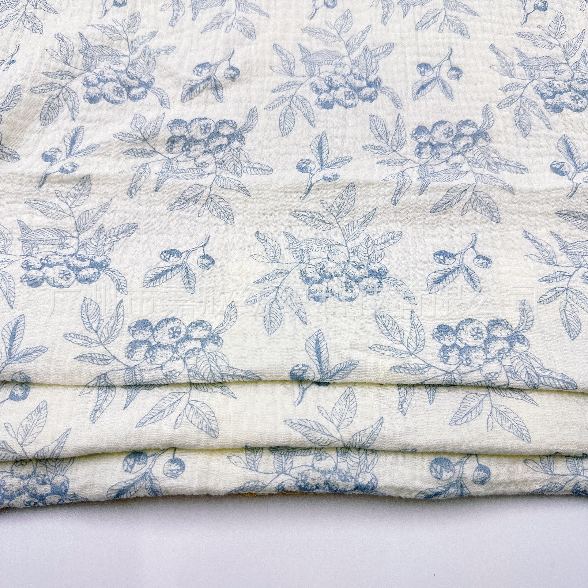 Picture of Double-Layer Cotton Crepe Cloth Plain Fine Cloth Floral Pajamas Fabric Home Clothing Baby Clothing Fabric