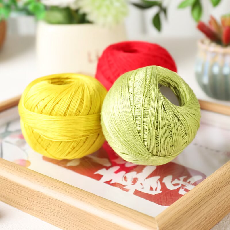 Picture of 7 Lace Line Fine Wool Summer Line DIY Hand Braided Silk Cotton Hand Braided Short Sleeve Strong Twist Soft Silk Light