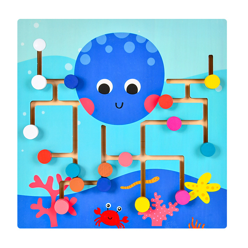 Picture of Children's Early Education four-color eight-color game young logical thinking training enlightenment teaching aids intelligence development Educational Toys