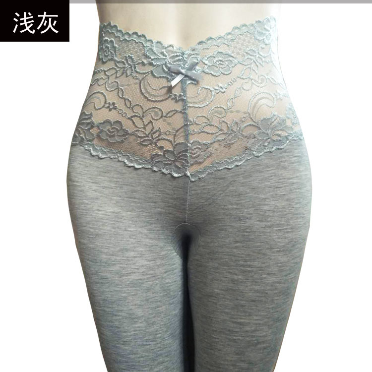 Picture of Modal Leggings for Women Outer Wearing Spring and Autumn Thin Warm Pants Stretch Lace Modal Autumn Pants for Women