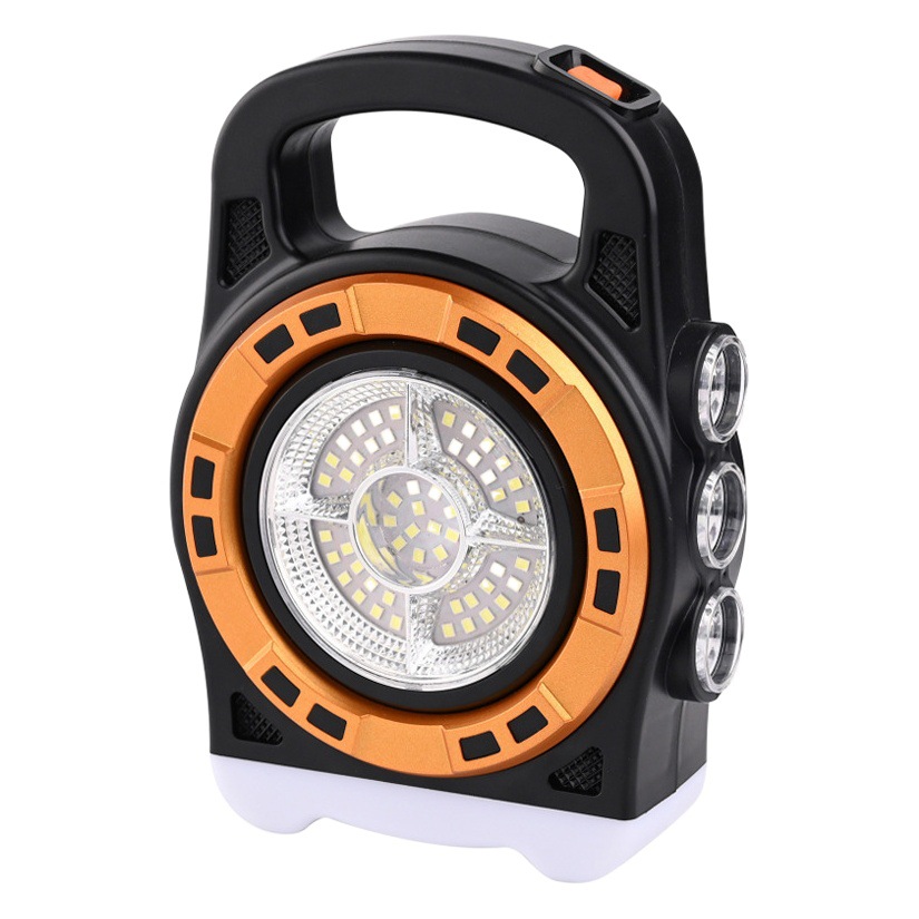 Cross-Border solar portable lamp USB rechargeable multifunctional flashlight Searchlight night fishing camping lighting