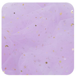 Picture of Can be used for cutting star and moon yarn sequins cloth net red yarn soft veil mesh gauze hand gift decorative gauze star yarn