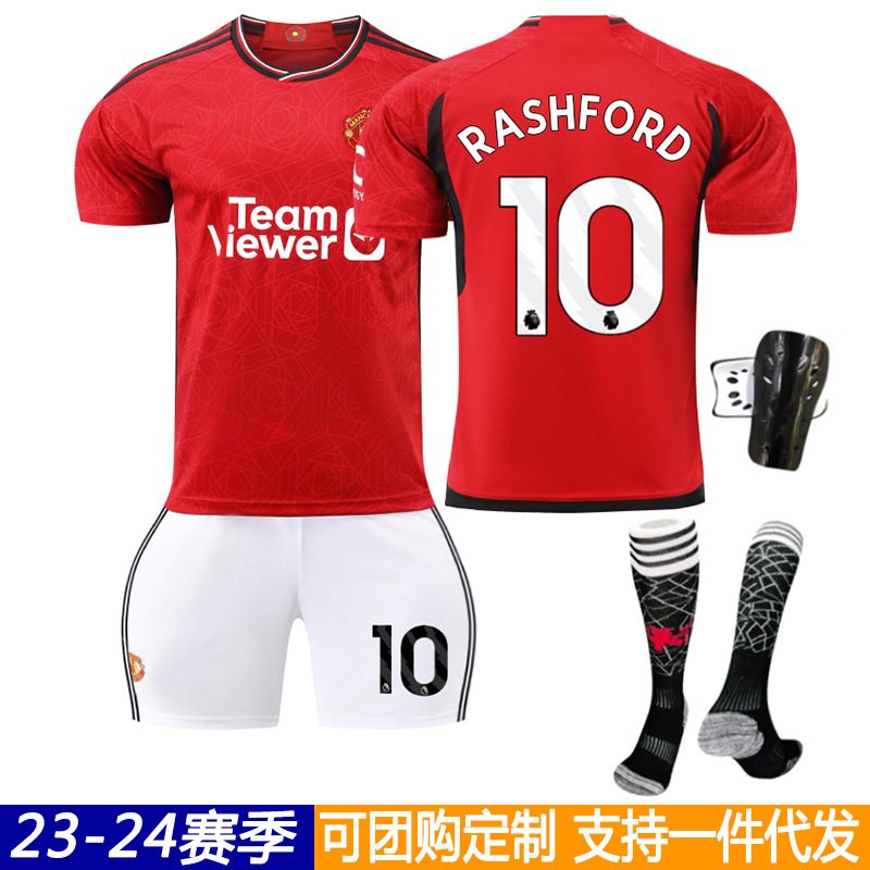 2324 Red Devils Man Home Jersey Ronaldo 6 Martin 25 Sancho 10 Rashford 7 Mount Football Jersey Wholesale