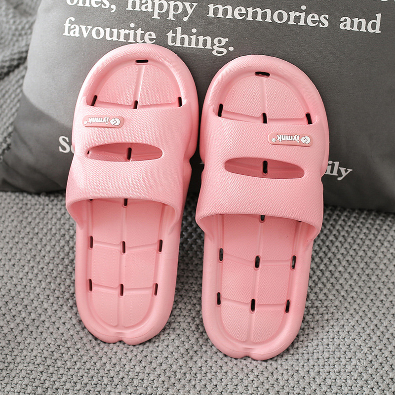 Picture of Monique home drag four seasons bath leaky slippers women's hollow non-slip couple bathroom quick-drying drain drag men