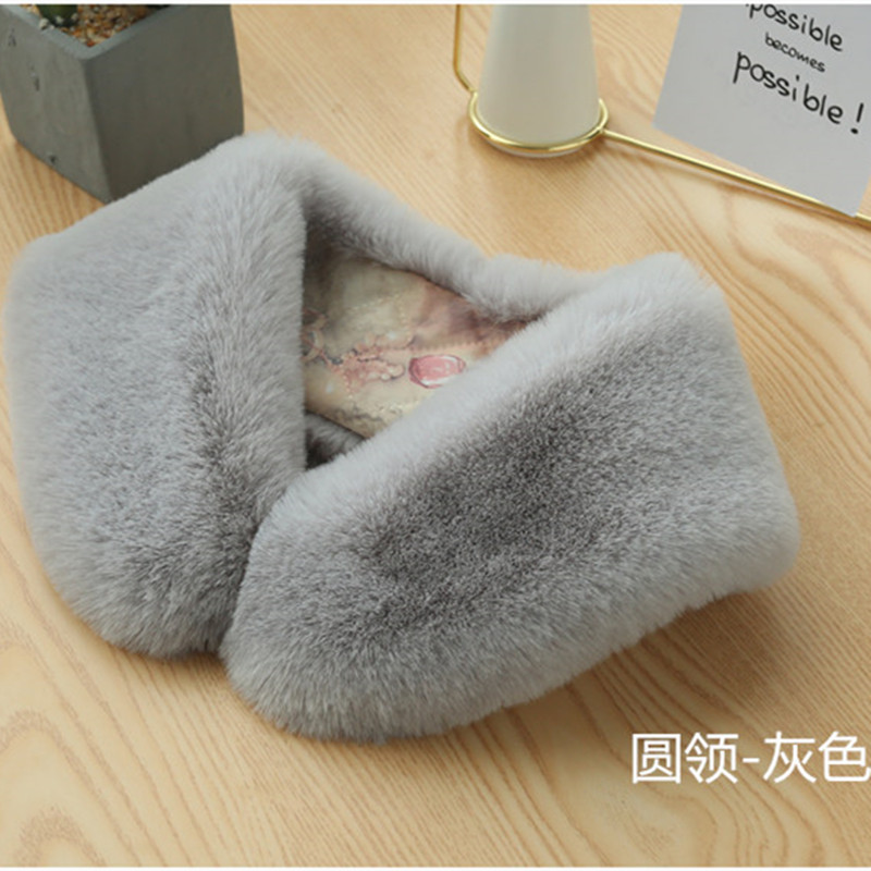 Picture of Amazon cross-border autumn and winter imitation rex rabbit fur collar scarf fur collar warm fur artificial fur scarf neck protection