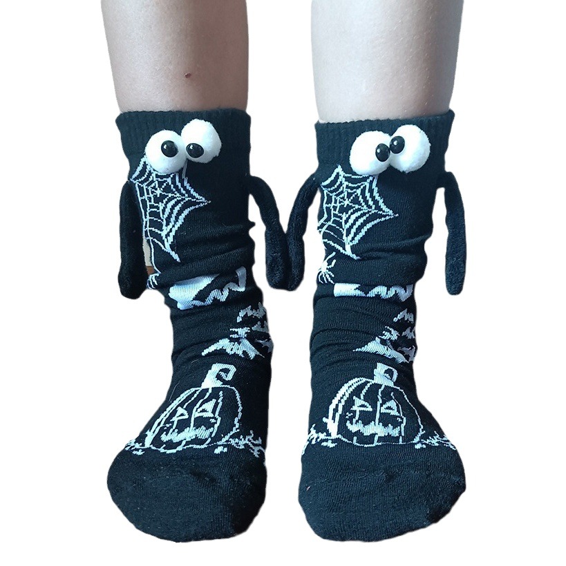Amazon Explosions Halloween Hand-in-Hand Socks Couple Magnet Cute Hand-in-Hand Christmas Socks No Bad Comments