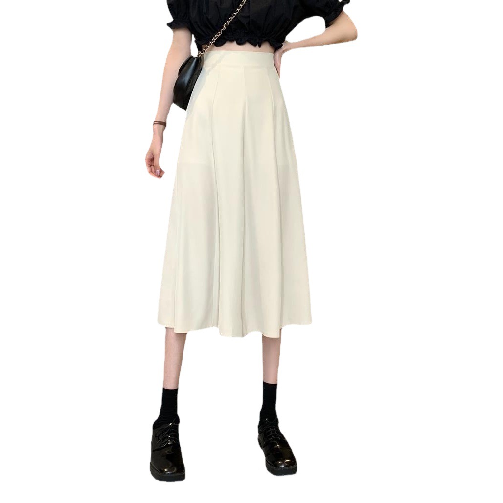New plus size high waist slimming versatile skirt women's black A- line mid-length one-step skirt chubby girl sheath skirt