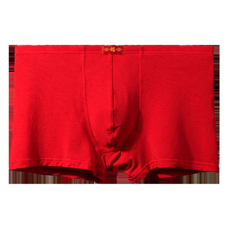 Wholesale men's underwear this year big red men's boxers are pig underwear men's four pants angle wedding underwear underwear