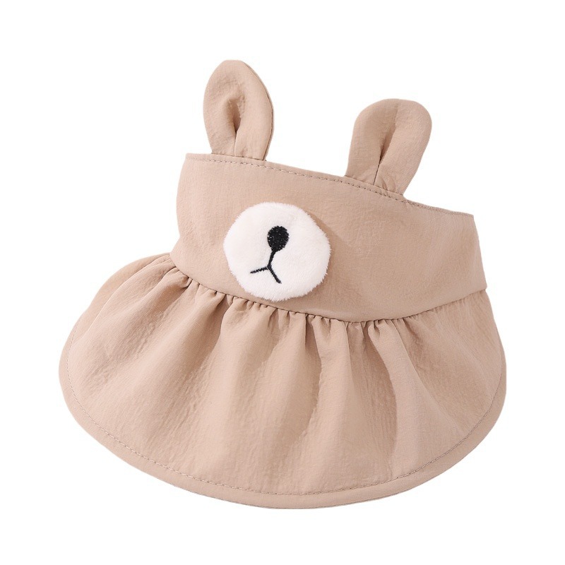 Picture of Baby Sunscreen Hat Summer Thin Children's Sun Hat Cute Bear Ears Baby Female Hat Sun Hat Empty Top