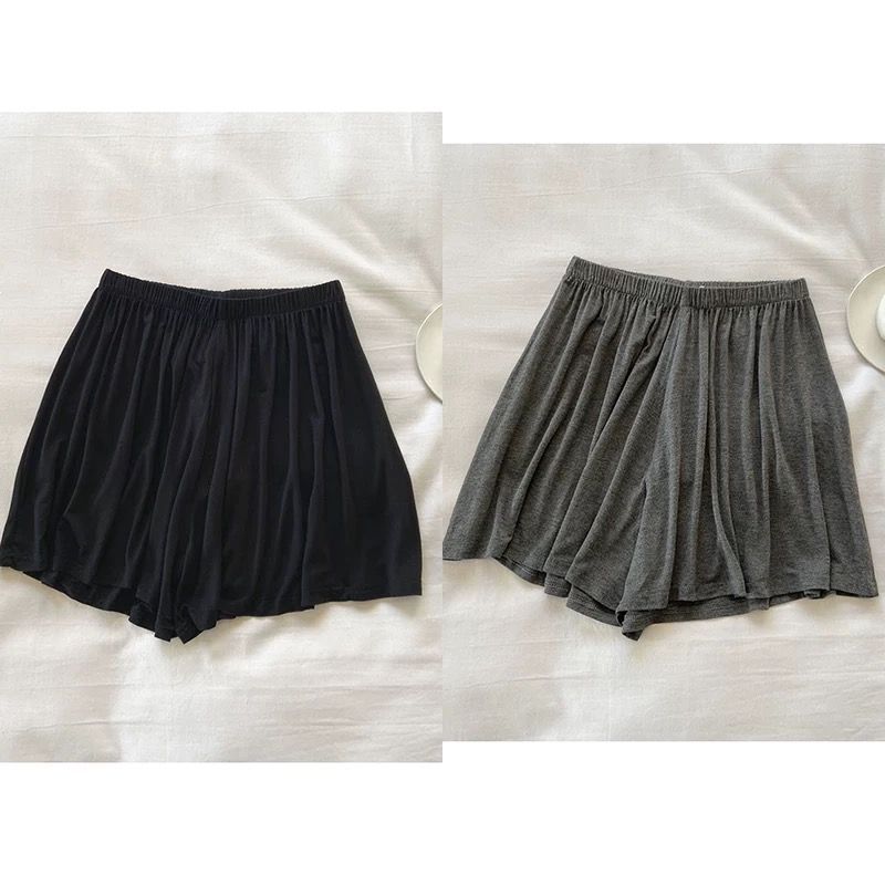 Picture of Modal Cotton Women's Shorts Spring and Summer Sports Leisure Home Fart Curtain Loose Outer Wear High Waist Wide Leg Pajama Pants Thin
