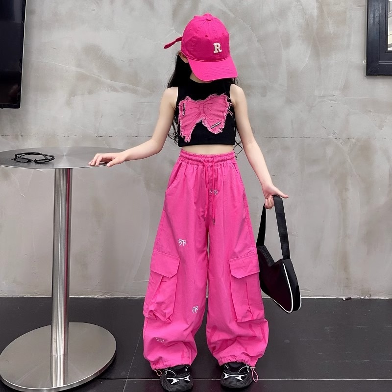 Girls' Style Cargo Pants Summer Thin American Pants High Waist Jazz Dance Casual Pants 2025 Summer New Style