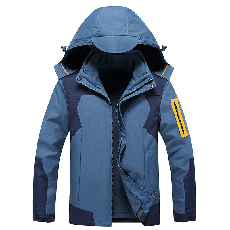 Outdoor Charge Clothes New Autumn and Winter Three-in-One Detachable Couple fleece-lined Thickened Windproof Waterproof Travel Mountaineering Suit