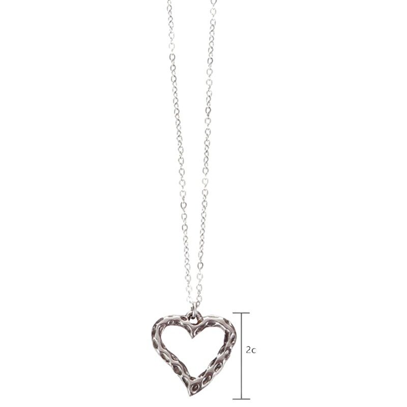 European and American Cross-border AMZ Stainless Steel Necklace Fadeless Large Lock Crescent Cross Heart-shaped American Coin Simple Pendant