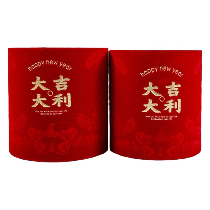2025 Blessing Bucket Series Opening Housewarming New Year Blessing Bucket New Year's Eve Flower Blessing Bucket Holly Silver Willow Flower Arrangement Bucket Velvet Bucket