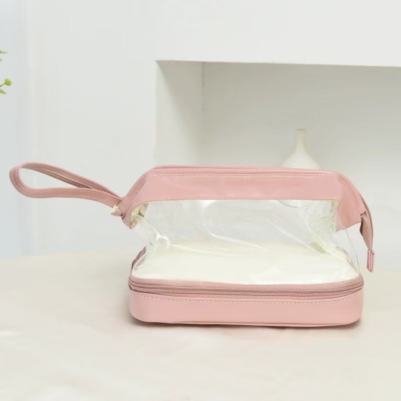 Picture of Internet celebrity cloud cosmetic bag double-layer Women's Travel portable portable travel ins cloud wash makeup storage bag