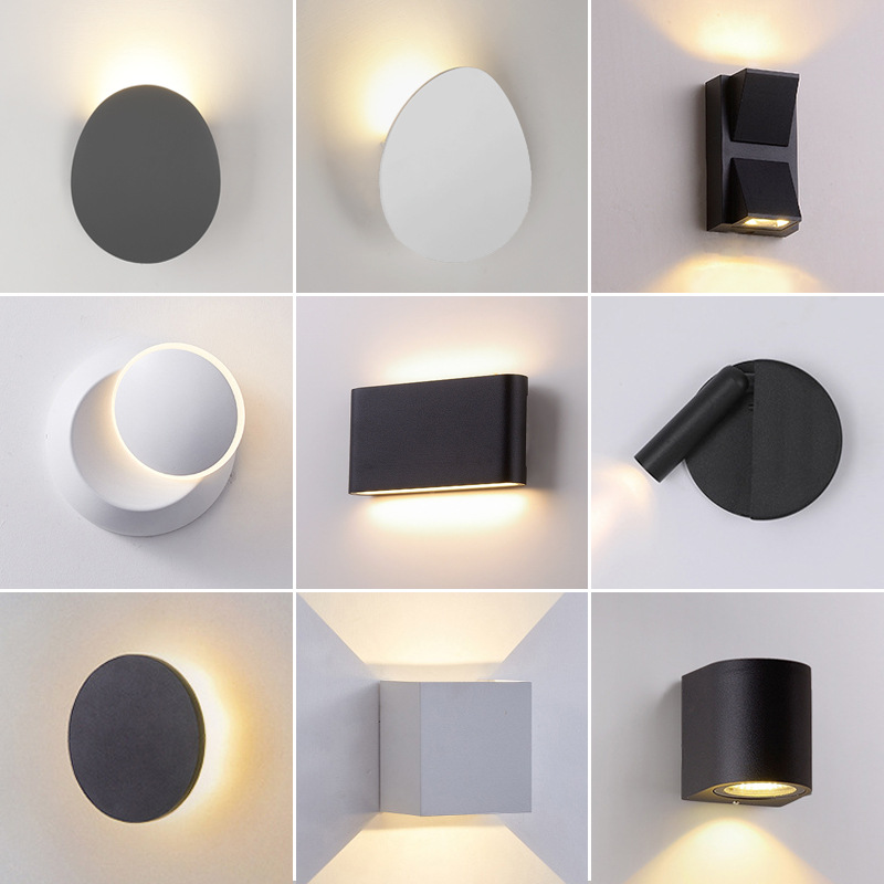 Modern minimalist outdoor waterproof led wall lamp courtyard wall washing lamp creative aisle staircase corridor living room bedside lamp