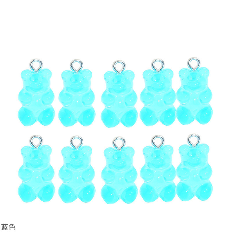 Picture of Transparent Candy Color Resin Bear Accessories Handmade DIY Homemade Bracelet Earrings Jewelry Keychain Pendant Material