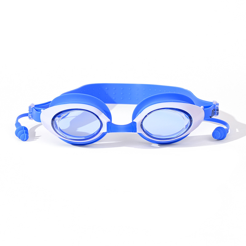 Picture of Big Sale! Printing Error! Children's Swimming Goggles for Boys and Girls with One-Piece Earplugs Silicone + Pc Soft Eye Protection