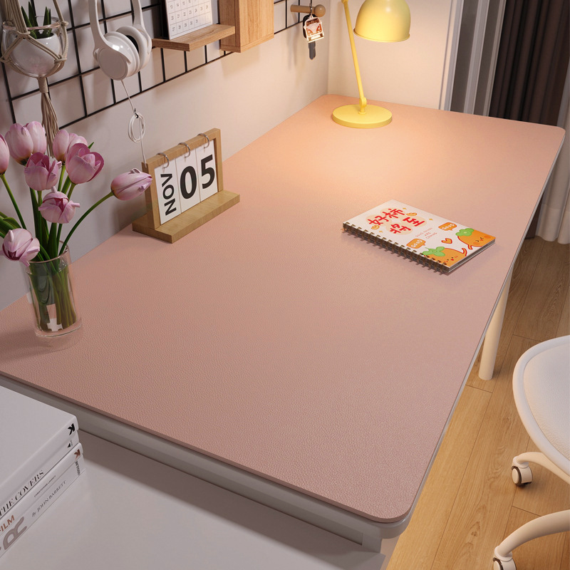 Picture of Environmentally Friendly Eye Protection Desk Mat Student Leather Pure Color Coffee Table Mat Oil-Proof Table Cloth Learning Computer Desk Mat Non-Slip