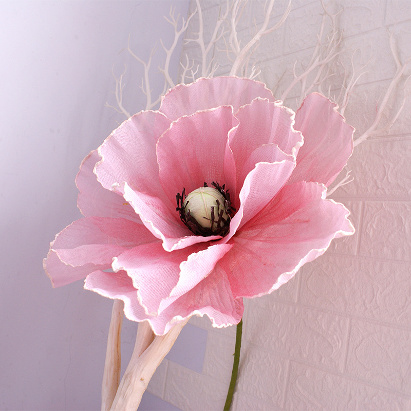Picture of Large Artificial Poppy Flower Wall Decoration for Wedding Aisle, Window Display, and Festive Atmosphere