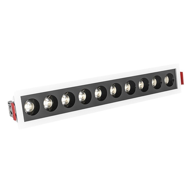 Long grille lamp embedded led headless lamp living room lighting linear rectangular line anti-glare spotlight home