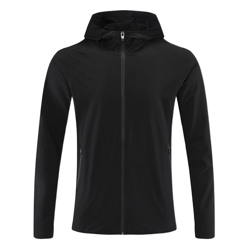 Autumn and Winter Sports Coat Men's Climbing Cloth Nylon Quick-drying Casual Wear Hooded Cardigan Fitness Training Clothes Running Clothes