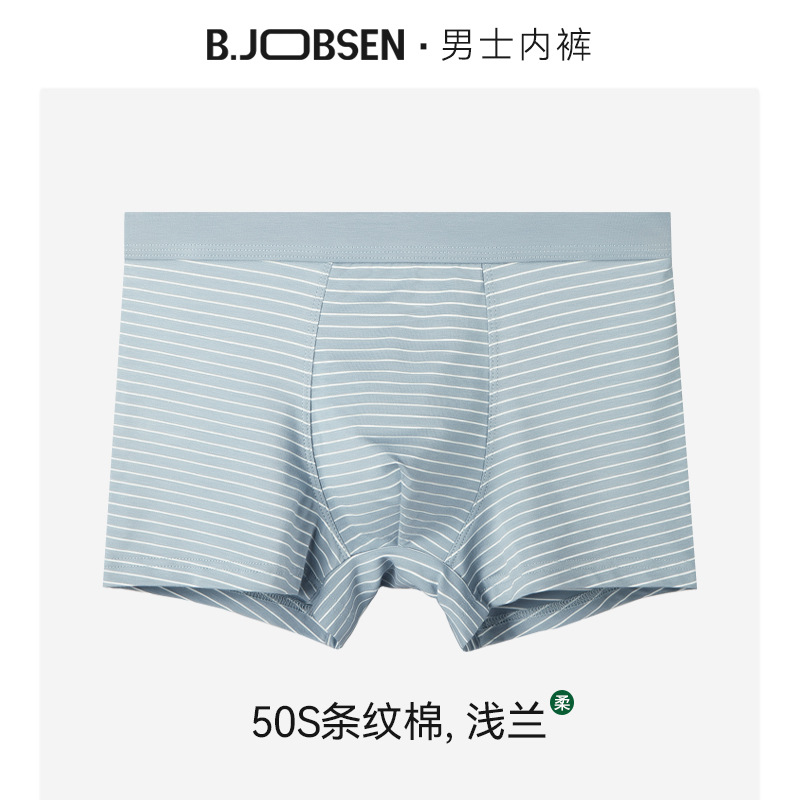 Picture of Summer Men's Underwear Modal Cotton Boxer Breathable plus size Japanese Striped Men's Boxer Underwear Head