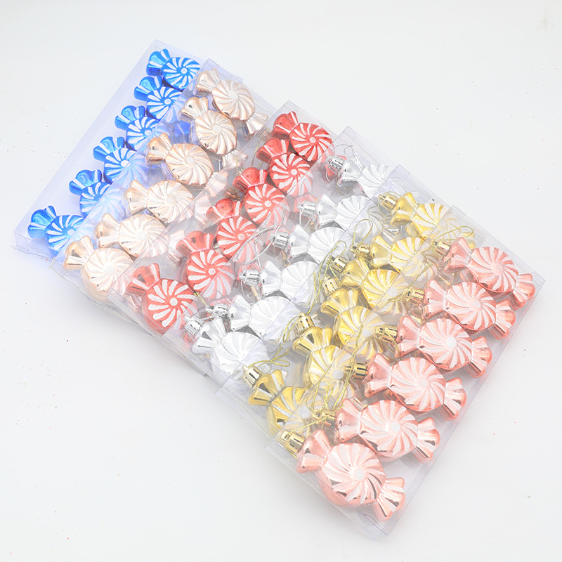 Picture of Cross-border wholesale new Christmas decoration candy Christmas tree decoration pendant Christmas ball painted Christmas gift