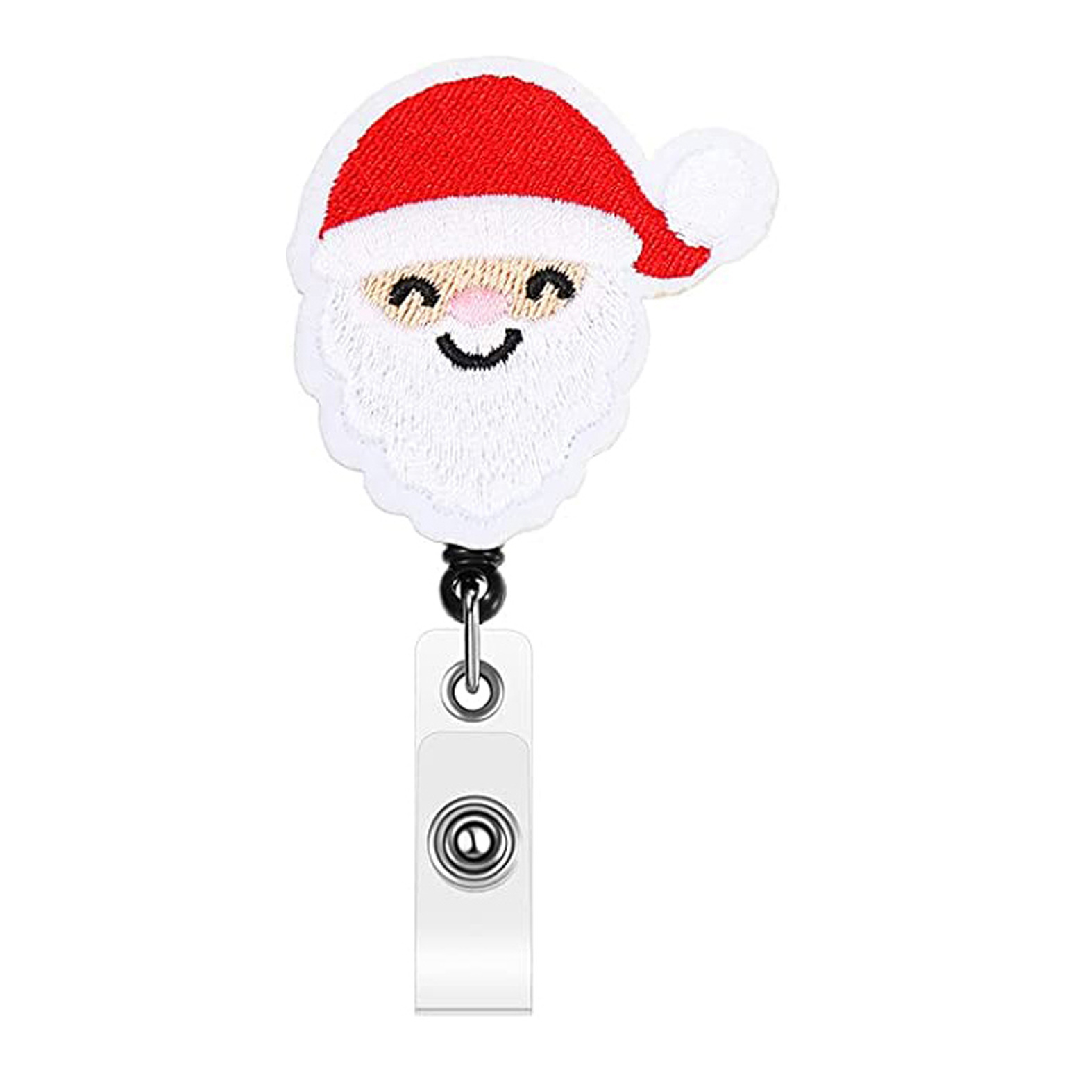 Picture of Handmade embroidery Christmas felt easy pull buckle easy pull snowflake snowman elk retractable rotating easy pull gift