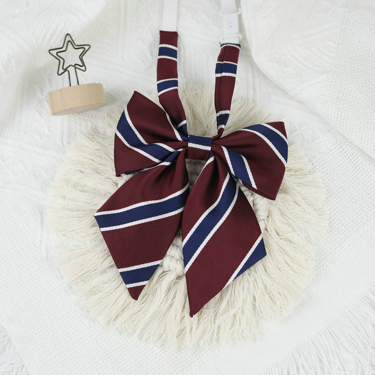 Picture of Jk Japanese Style Uniform Leather-band Free Tie Men's Bow Tie Women's All-match School Style Daily Striped Simple School Uniform