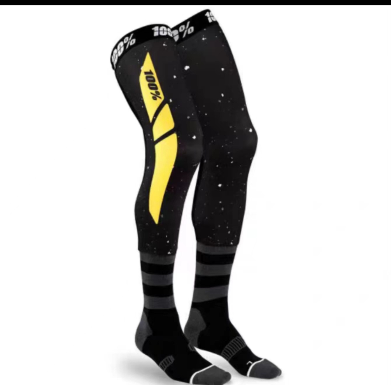 Picture of in stock New 100% Four-color Cross-country Motorcycle Stretch Ice Silk Pressure Non-slip Men's and Women's Mechanical Leg Inner Wear Stockings