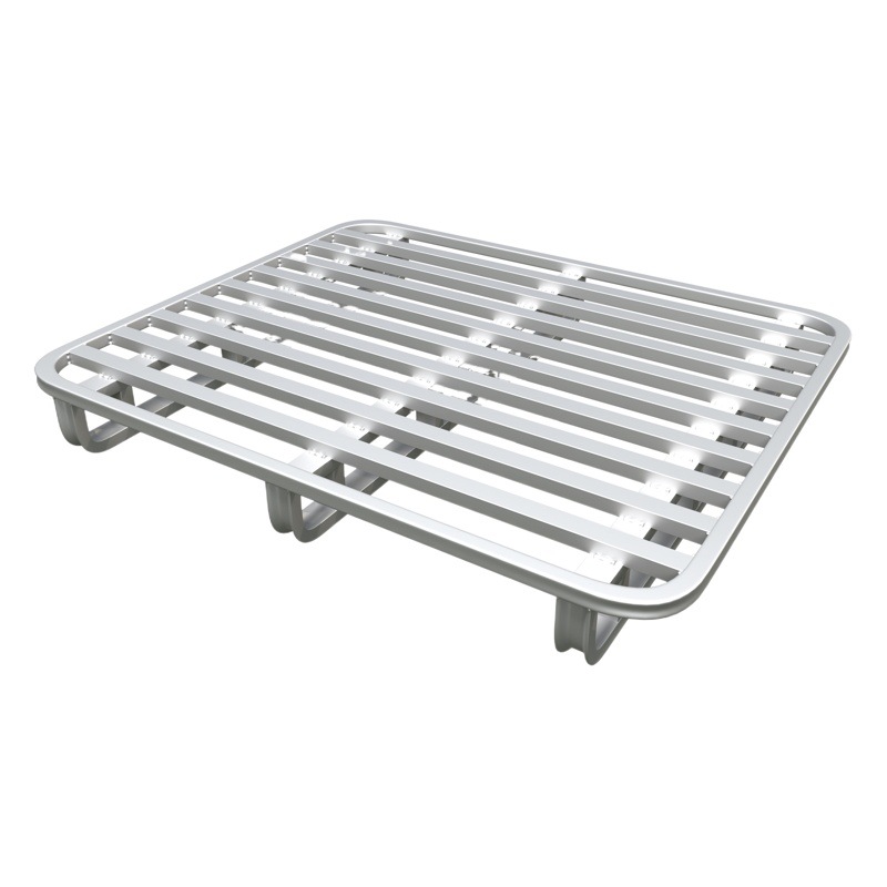 Factory Self-Use Galvanized Rounded Corners Forklift Pallet Storage Flow Metal Steel Iron Platform Pallet Reinforced