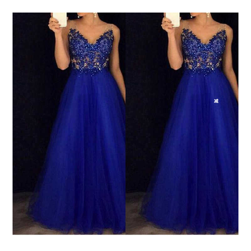 Cross-Border fashion high waist plus size mesh lace double shoulder evening dress catwalk long dress birthday bridesmaid Sisters Group dress