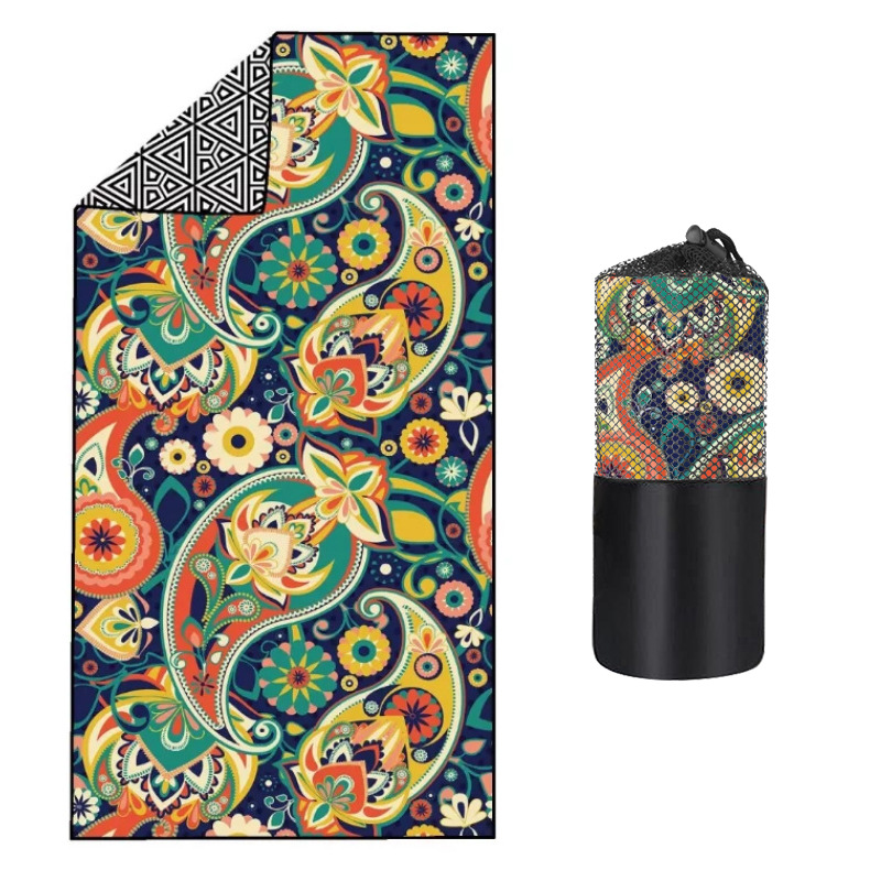 Picture of New Cross-Border Amazon European and American Double-Sided Velvet Quick-Drying Bath Towel Customizable Printed Towel Beach Swimming Beach Towel