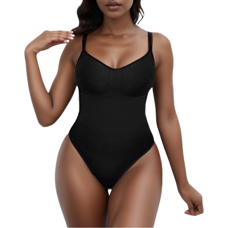 Cross-border foreign trade hot-selling belly-lifting hip tight-fitting belly-tightening body-shaping enhanced triangle jumpsuit thong tights
