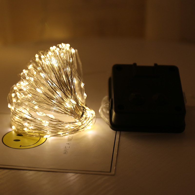 Picture of LED solar copper wire string lamp waterproof courtyard decorative lamp Christmas day color lamp solar string copper wire lamp