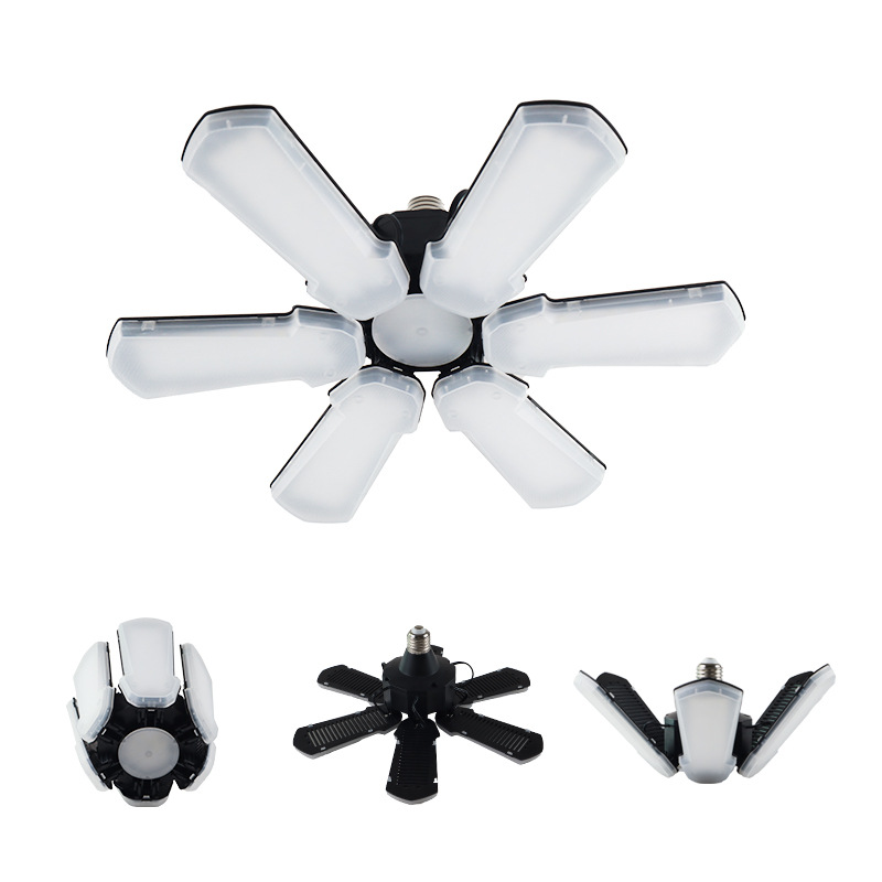 Picture of SOURCE Factory cross-border new led garage light deformation folding 6 leaf light warehouse workshop ceiling lighting mining lamp