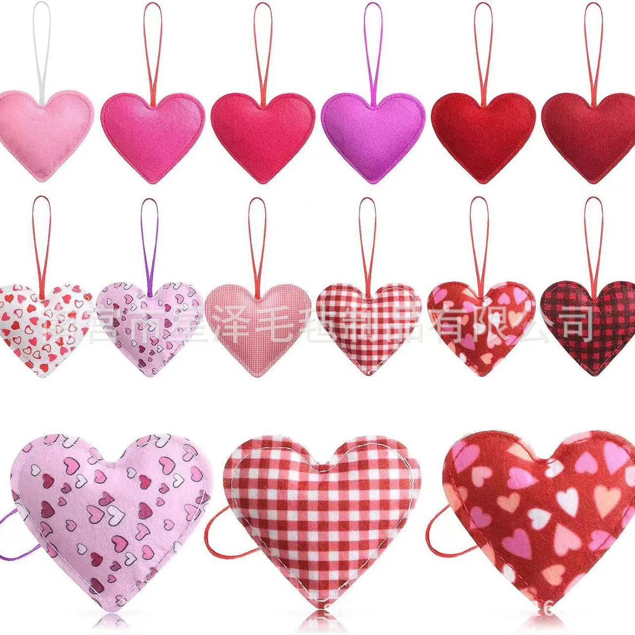 Valentine's Day Heart Pendant Filled Three-dimensional Heart-shaped Red Love Decoration Wedding Valentine's Day Party Decoration