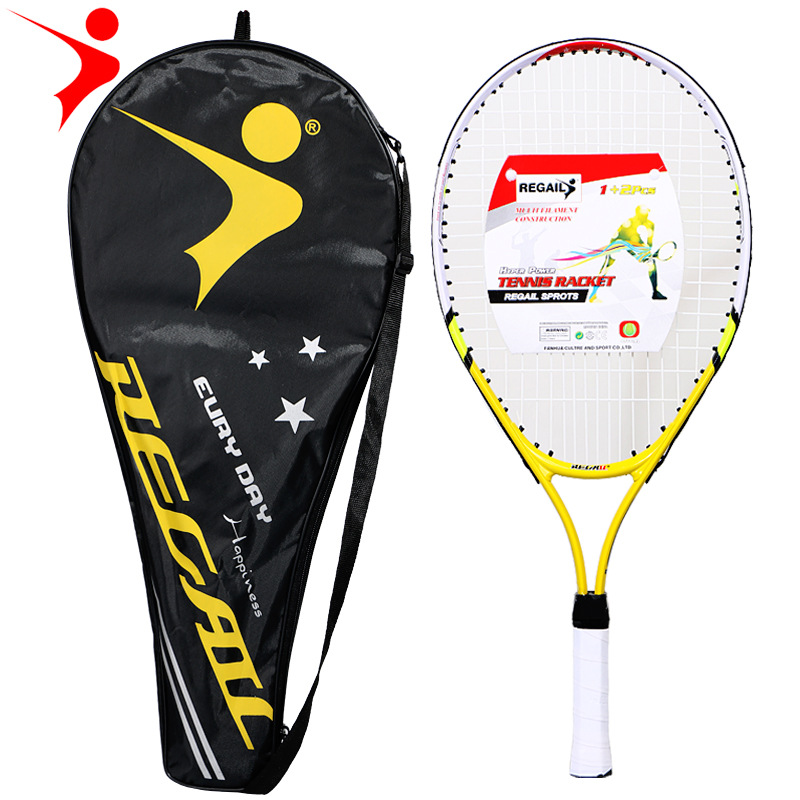 Picture of Regail 9991 tennis racket 23 inch children's tennis racket WQP youth aluminum alloy tennis racket multicolor optional