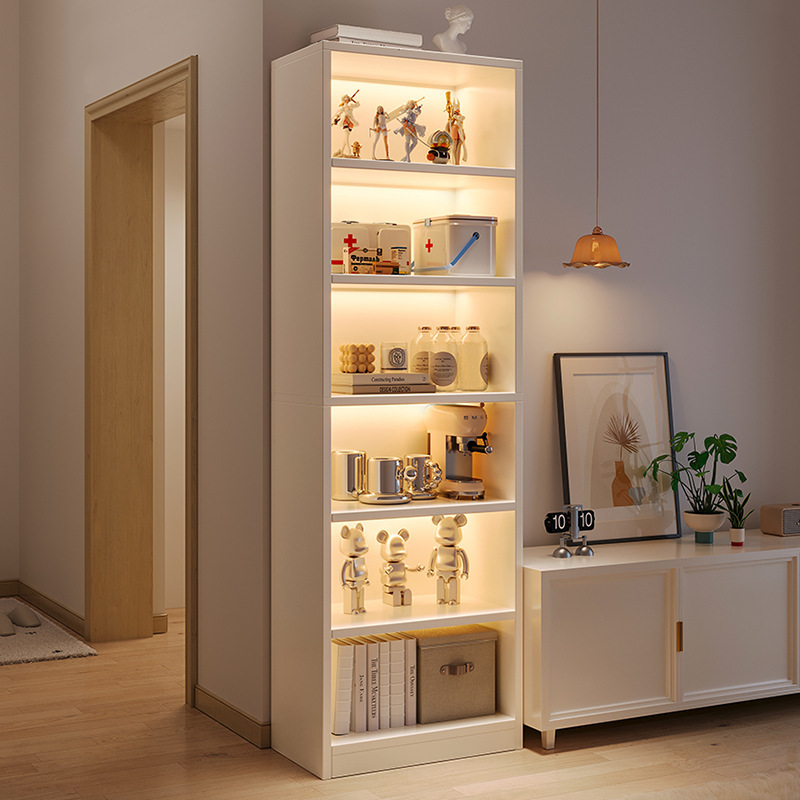 Storage Rack Next to Tv Cabinet Household Bookshelf Simple Floor-To-Ceiling Storage Aisle Cabinet Living Room Multi-Layer Corner Bookcase
