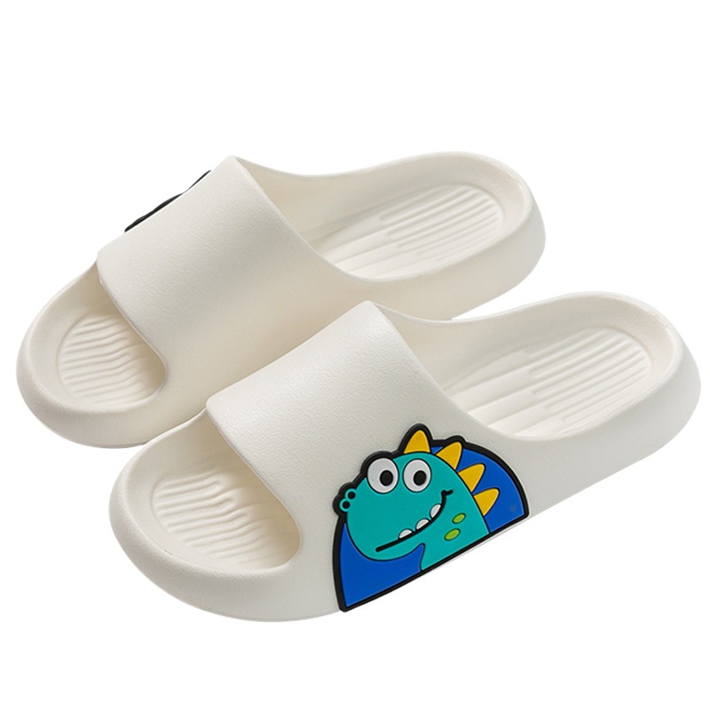 Children's Parent-Child Cute Dinosaur Sandals and Slippers for Women's Summer Home and Outer Wear Dung-Feeling Thick Sole Breathable Couple's Slippers for Men