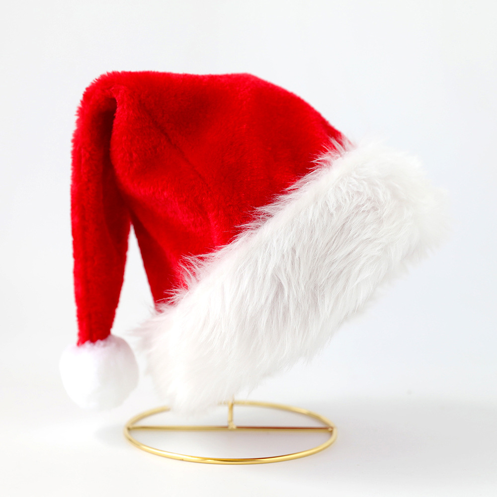 Christmas hat children's short velvet hat long velvet hat adult new holiday party decorations non-woven hat wholesale
