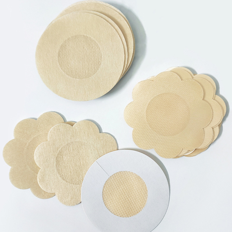 Cross-border supply milk stickers silicone invisible chest stickers anti-bump non-woven disposable milk stickers anti-light nipple stickers