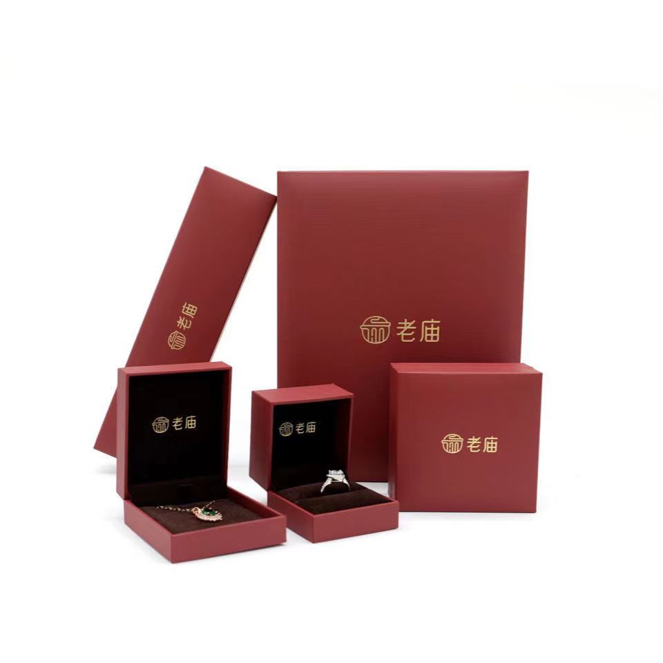 Old Temple Same Packaging Jewelry Box Red Gold Jewelry Wedding Gift Box Offer Ring Bracelet Necklace Box