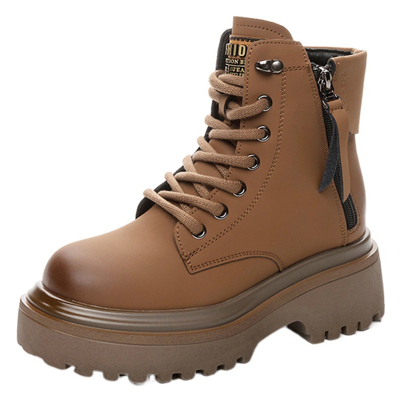 Women's 2025 New Martin Boots Retro Motorcycle Boots European and American Leather Short Work Boots British Style Easiest for Match Women's Boots